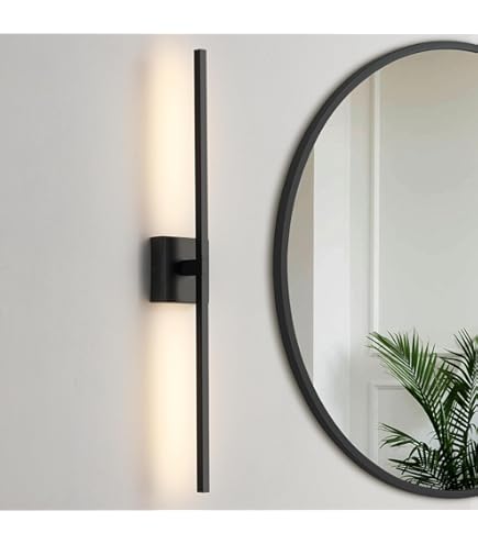 Faziyo Black Gold Vanity Light Fixtures for Bathroom Over Mirror